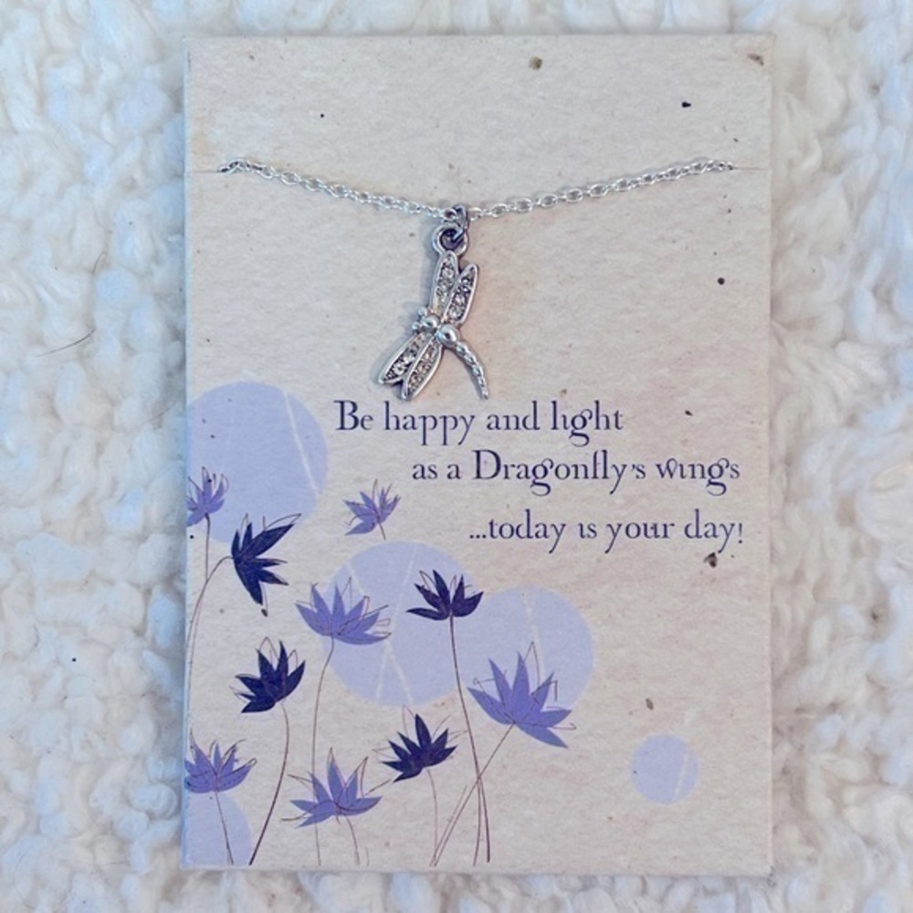 Lucky Feather “Dragon Fly Wings” Necklace